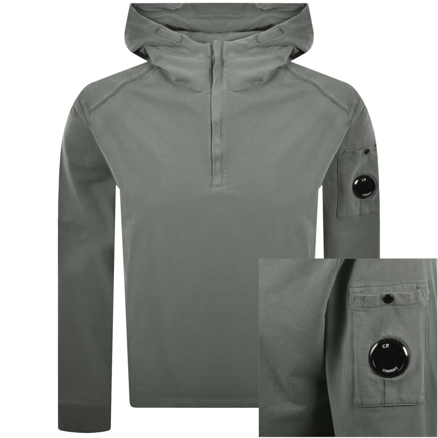 CP Company HZ Lens Sweatshirt Green | Mainline Menswear gb
